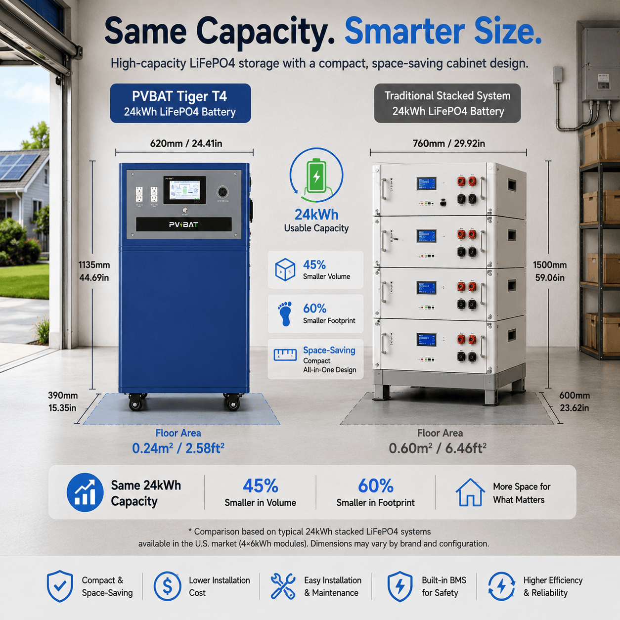 TIGER-T4-72 24kWh All-in-One Mobile Energy Storage System | for Home Backup, Solar Storage & Off-Grid Power