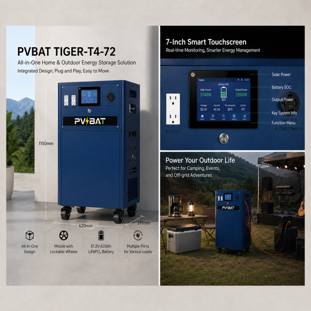 A New Benchmark in Integrated Energy Storage: An In-Depth Analysis of the PVBAT TIGER-T4-72 24kWh All-in-One Energy System