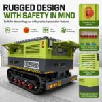 100kWh all-terrain mobile power station with IP54 enclosure, emergency stop buttons, built-in breakers, and cooling airflow design
