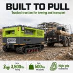 KOMODO-72 all-terrain mobile power station with tracked traction for towing and transport