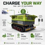 KOMODO-72 mobile power station with flexible solar, grid, and DC input charging options