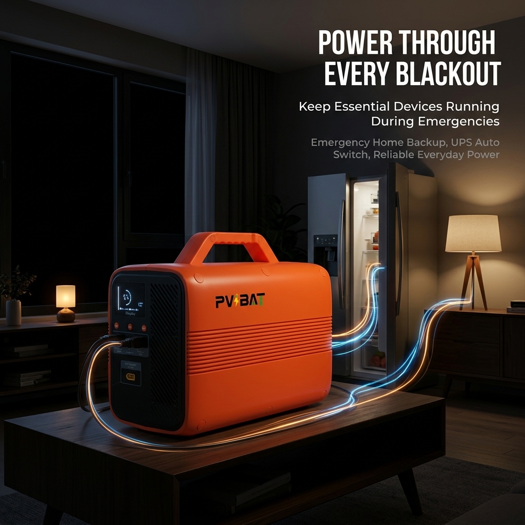 pvbat 500w 1000wh portable outdoor power station