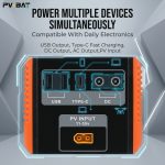 pvbat 500w 1000wh portable outdoor power station