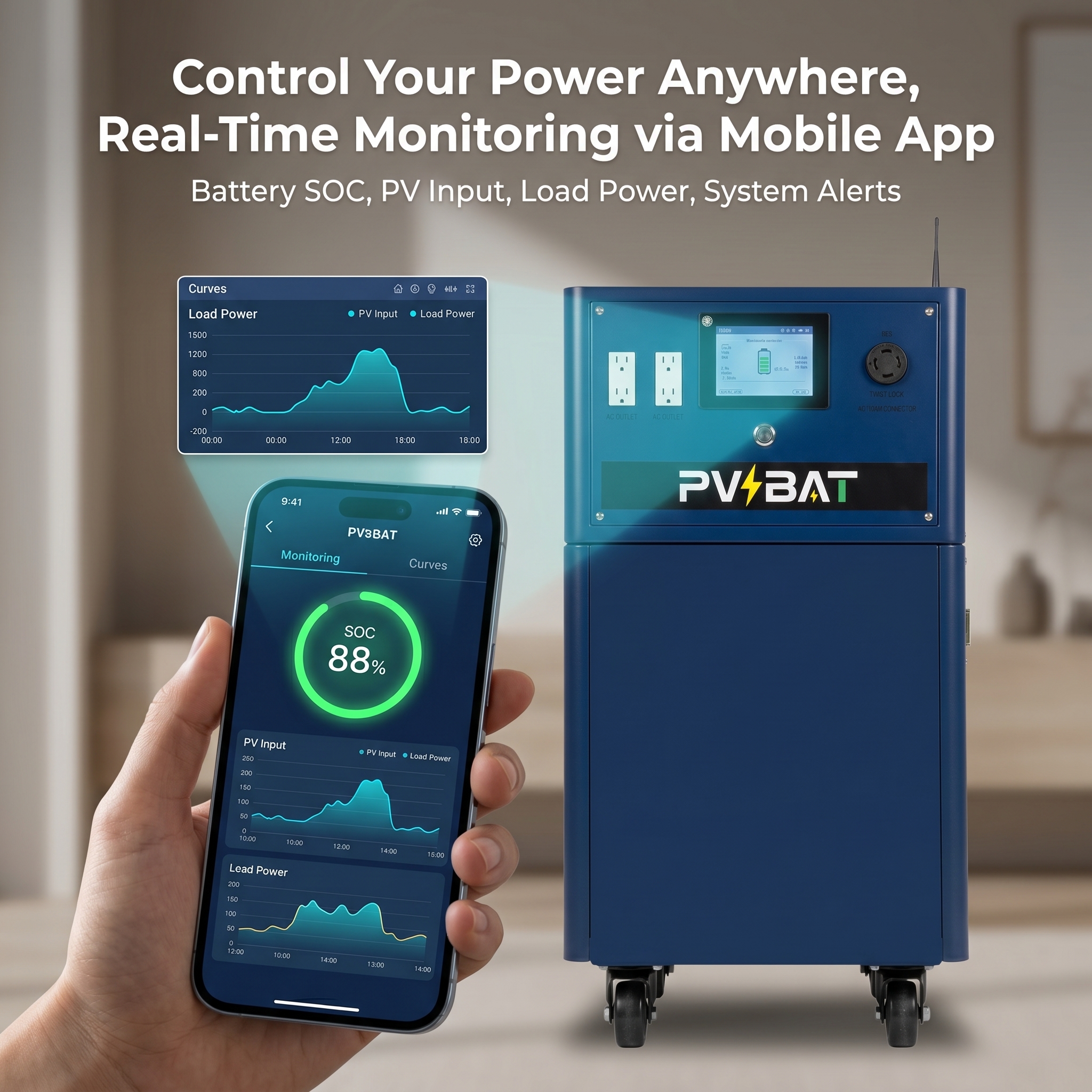 pvbat tiger t4 72 24kwh all in one portable power station
