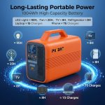 pvbat 500w 1000wh portable outdoor power station