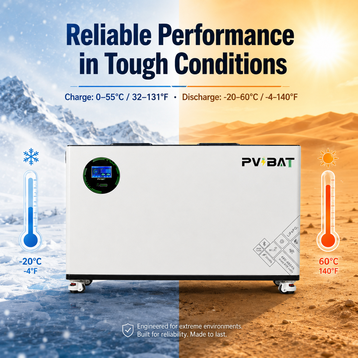 BEAR-48G1 20.48kWh Wall-Mounted LiFePO4 Battery Module