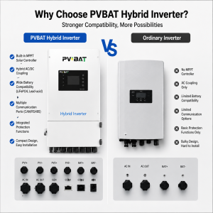 Comparative Review: PV-BAT Hybrid Inverters vs. Standard Inverters—What’s the Difference?
