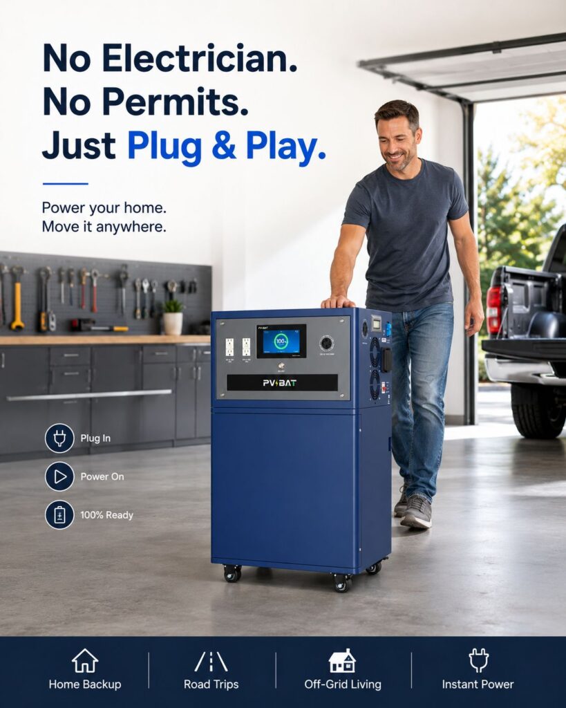 No Electrician. No Permits. Just Plug & Play