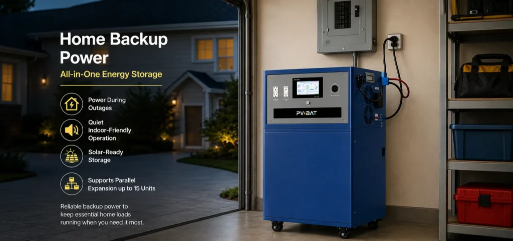PVBAT -Installation-Case–convenience- garage-tiger-t4-24kw