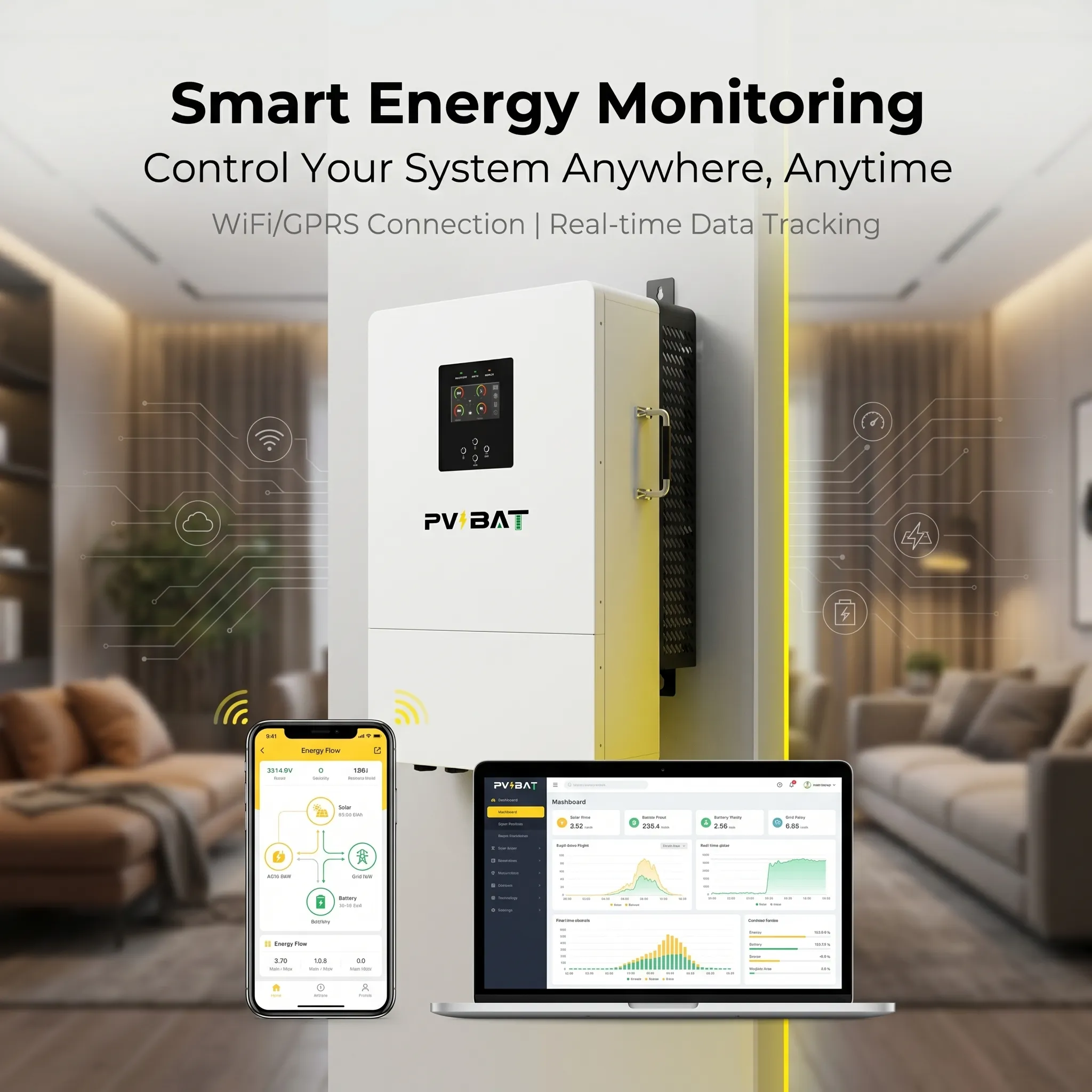 PVBAT L2P G2 IP66 12kW Split Phase Hybrid On/Off-Grid Energy Storage Inverter