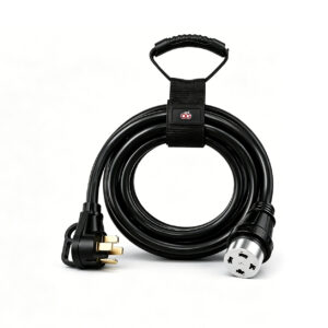 50 Amp RV Extension Cord — NEMA 14-50P to 14-50R, 125/250V, 10FT Heavy-Duty STW, Copper, IP65 Rated Connectors