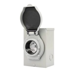 50A RV Power Outlet Box NEMA 14-50R | ETL Listed Outdoor RV Receptacle Box for RV, Trailer & EV Charging