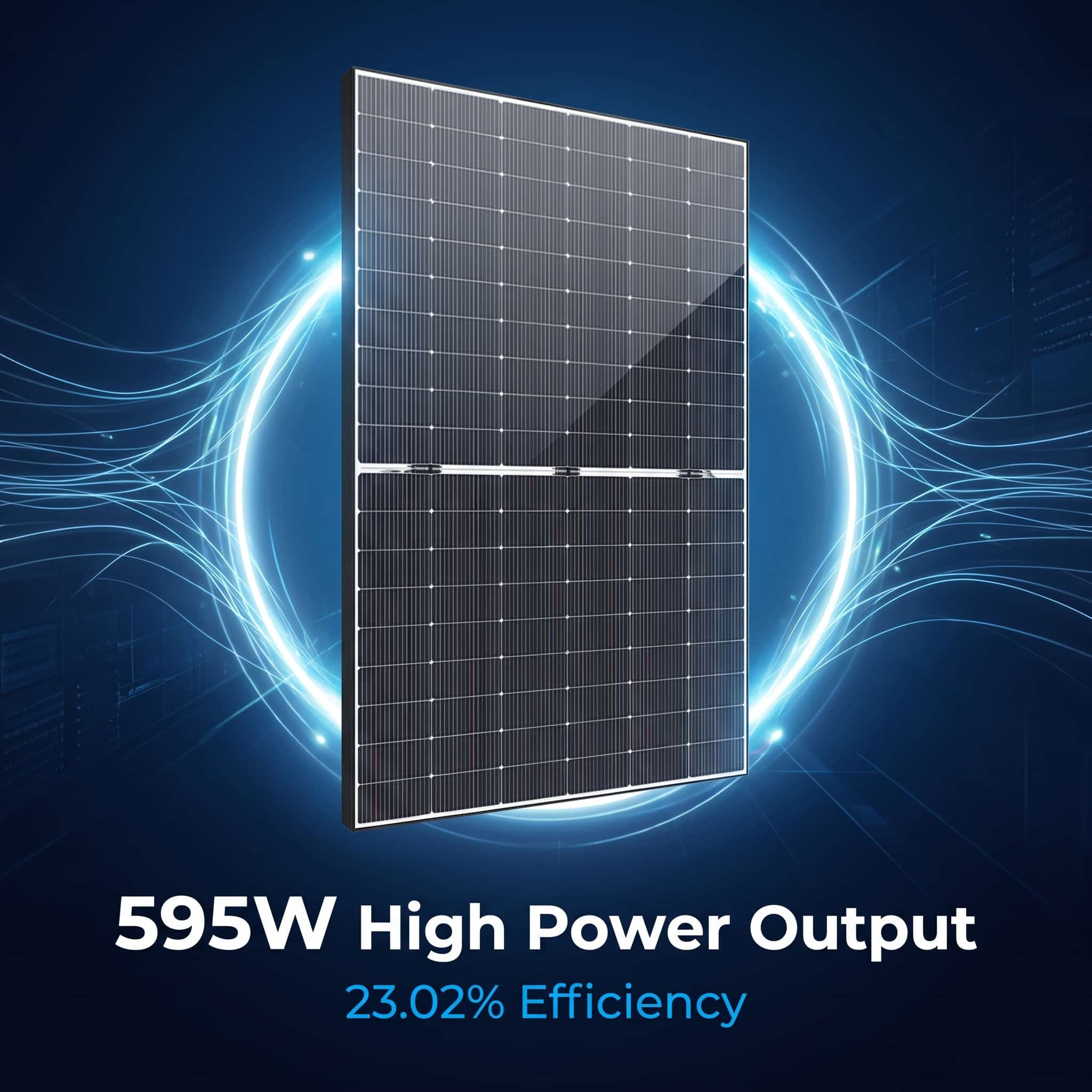 595W N-Type Bifacial Solar Panel | High Efficiency Solar Module