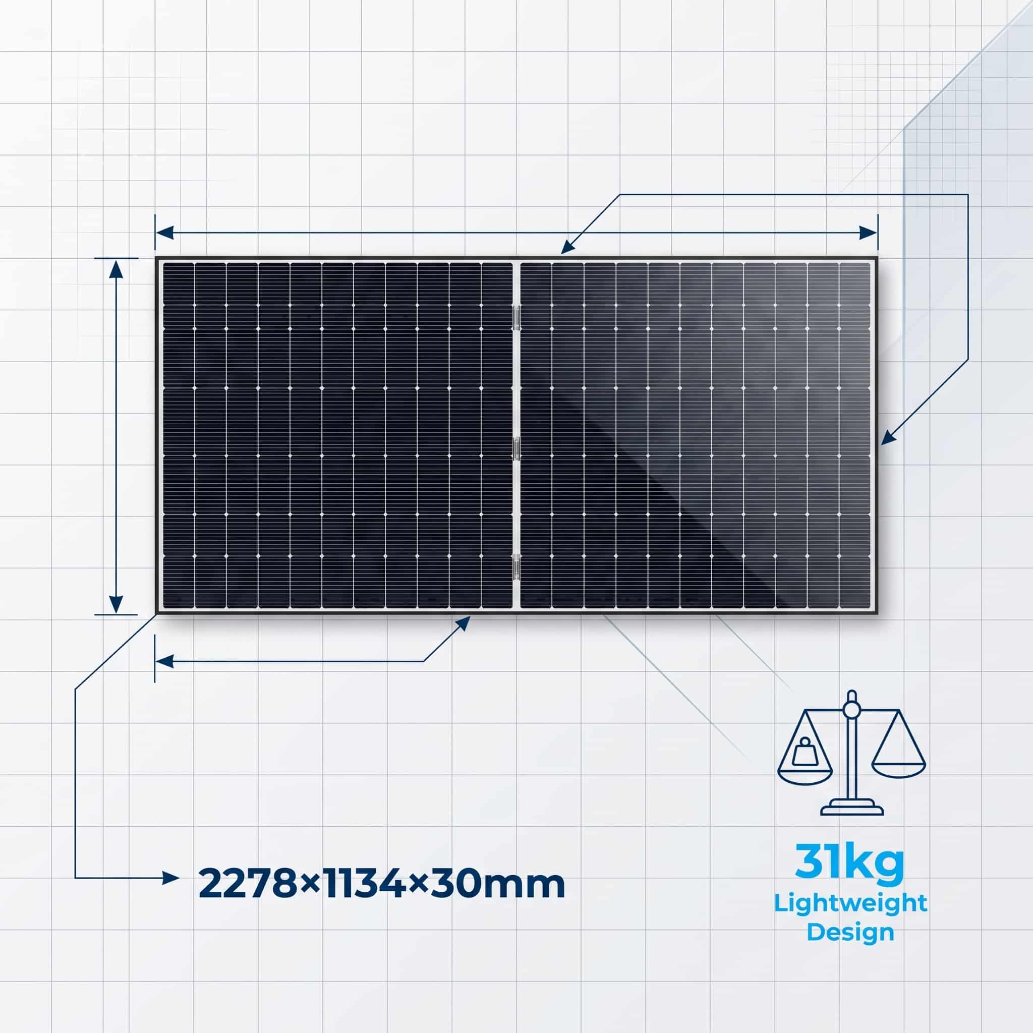 595W N-Type Bifacial Solar Panel | High Efficiency Solar Module